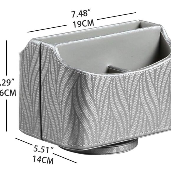 Brand New in Box, Silver & Grey Remote-Control Caddle/360 Swivel PU Leather - Picture 6 of 6